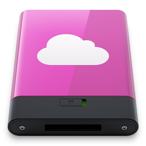 Pink iDisk W Icon 512x512 png